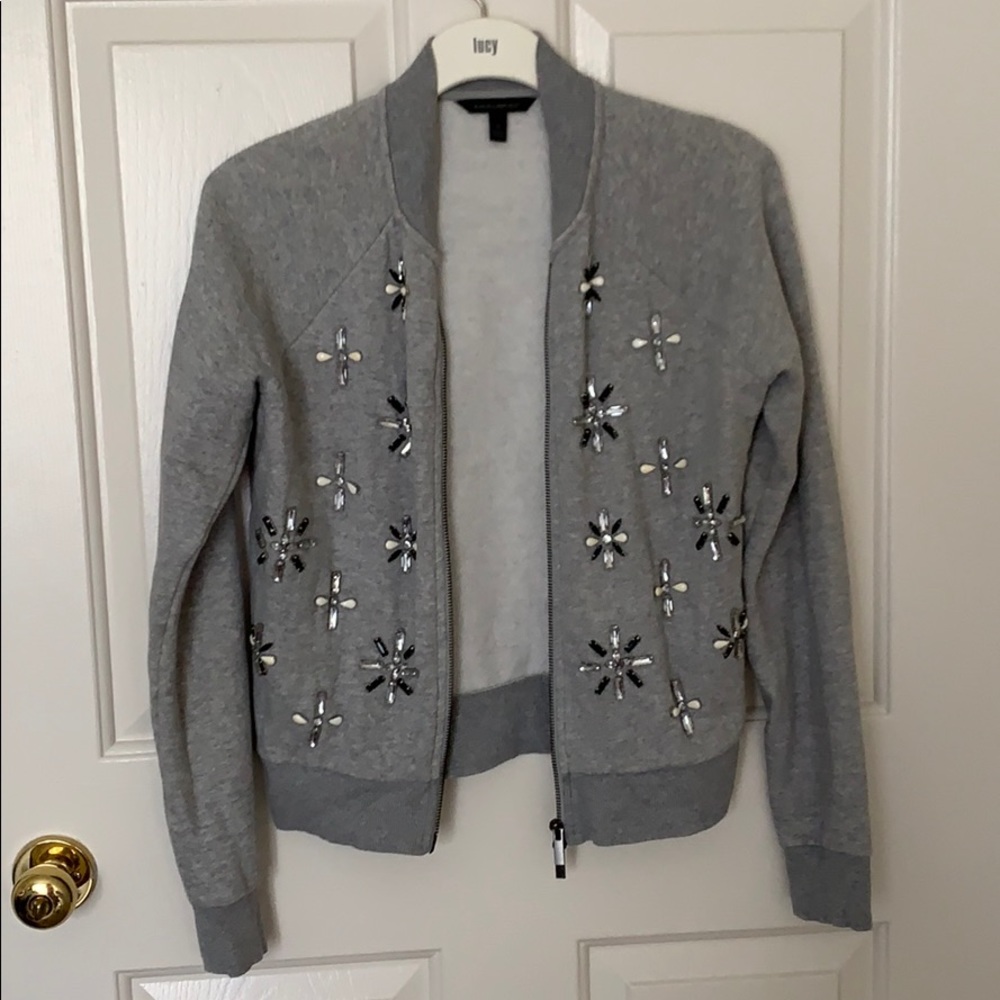 Banana Republic Grey Embellished Jacket